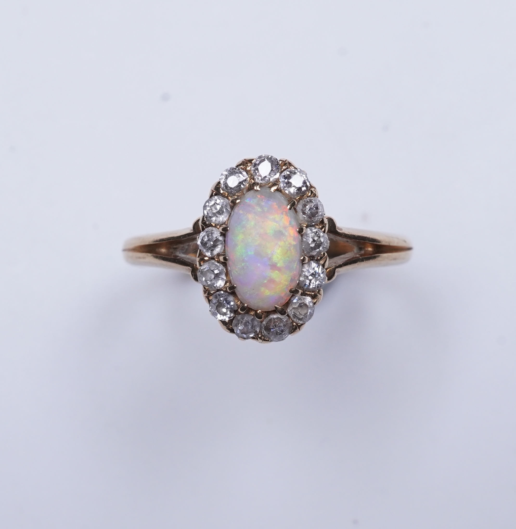 Henry Newman, an Edwardian opal and diamond ring, Melbourne, Australia, circa 1900